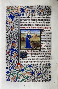 Figure 7 Book of Hours St. Martha with Tarasque. 1440 French Parchment 