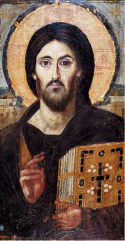 Icon of Christ Pantocrator, Saint Catherine's Monastery, Mount Sinai, c. 6th century CE 